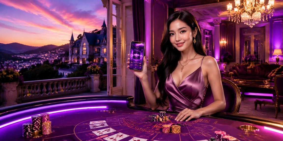 Trò chơi Baccarat trực tuyến với bàn chơi đèn neon tại Đà Lạt